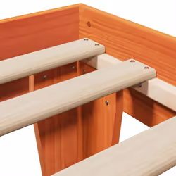 vidaXL Bed Frame without Mattress Bed Wax Brown Small Single Solid Wood Pine - Additional view 6