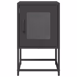 vidaXL Bedside Cabinet Anthracite 36x39x60.5 cm Cold-rolled Steel - black - Additional view 4