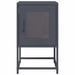 vidaXL Bedside Cabinet Anthracite 36x39x60.5 cm Cold-rolled Steel - anthracite - Additional view 4