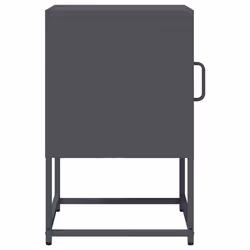 vidaXL Bedside Cabinet Anthracite 36x39x60.5 cm Cold-rolled Steel - anthracite - Additional view 5