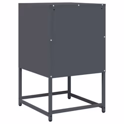 vidaXL Bedside Cabinet Anthracite 36x39x60.5 cm Cold-rolled Steel - anthracite - Additional view 6