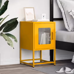 VidaXL 853329 nightstand/bedside table Yellow