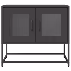 vidaXL TV Cabinet White 68x39x60.5 cm Cold-rolled Steel tv stand tv sideboard - black, 68 cm - Additional view 5