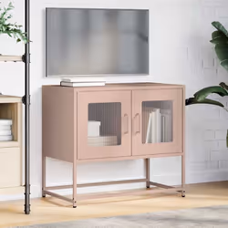 vidaXL TV Cabinet White 68x39x60.5 cm Cold-rolled Steel tv stand tv sideboard - pink, 68 cm - Additional view 2