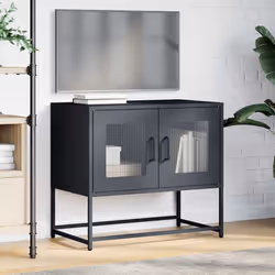 vidaXL TV Cabinet White 68x39x60.5 cm Cold-rolled Steel tv stand tv sideboard - anthracite, 68 cm - Additional view 2