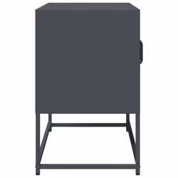 vidaXL TV Cabinet White 68x39x60.5 cm Cold-rolled Steel tv stand tv sideboard - anthracite, 68 cm - Additional view 6