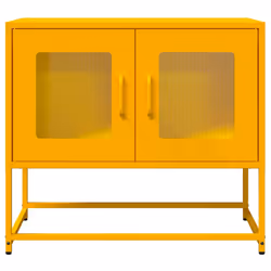 vidaXL TV Cabinet White 68x39x60.5 cm Cold-rolled Steel tv stand tv sideboard - mustard yellow, 68 cm - Additional view 5