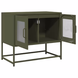 vidaXL TV Cabinet White 68x39x60.5 cm Cold-rolled Steel tv stand tv sideboard - olive green, 68 cm - Additional view 4