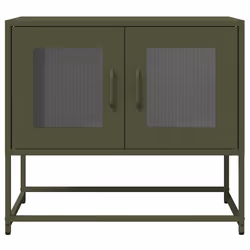 vidaXL TV Cabinet White 68x39x60.5 cm Cold-rolled Steel tv stand tv sideboard - olive green, 68 cm - Additional view 5