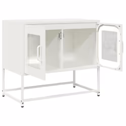 vidaXL TV Cabinet White 68x39x60.5 cm Cold-rolled Steel tv stand tv sideboard - white, 68 cm - Additional view 4