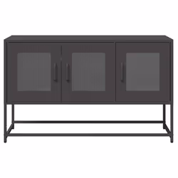 vidaXL TV Cabinet White 68x39x60.5 cm Cold-rolled Steel tv stand tv sideboard - black, 100.5 cm - Additional view 4