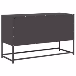 vidaXL TV Cabinet White 68x39x60.5 cm Cold-rolled Steel tv stand tv sideboard - black, 100.5 cm - Additional view 7