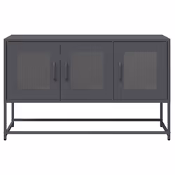 vidaXL TV Cabinet White 68x39x60.5 cm Cold-rolled Steel tv stand tv sideboard - anthracite, 100.5 cm - Additional view 4