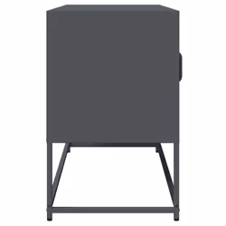 vidaXL TV Cabinet White 68x39x60.5 cm Cold-rolled Steel tv stand tv sideboard - anthracite, 100.5 cm - Additional view 5