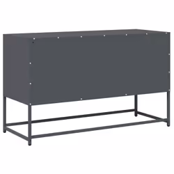 vidaXL TV Cabinet White 68x39x60.5 cm Cold-rolled Steel tv stand tv sideboard - anthracite, 100.5 cm - Additional view 7