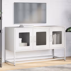 vidaXL TV Cabinet White 68x39x60.5 cm Cold-rolled Steel tv stand tv sideboard - white, 100.5 cm - Additional view 2