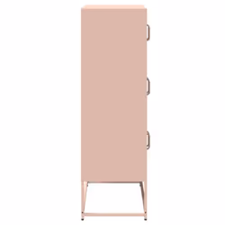 vidaXL Highboard Olive Green 68x39x123 cm Steel sideboard side cabinet - pink - Additional view 6