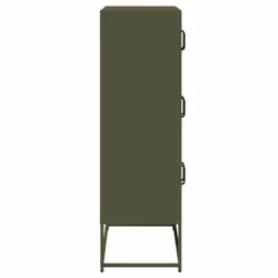 vidaXL Highboard Olive Green 68x39x123 cm Steel sideboard side cabinet - olive green - Additional view 6