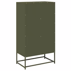 vidaXL Highboard Olive Green 68x39x123 cm Steel sideboard side cabinet - olive green - Additional view 7