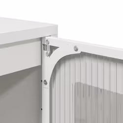 vidaXL Highboard Pink 68x39x111.5 cm Steel sideboard side cabinet - white - Additional view 9