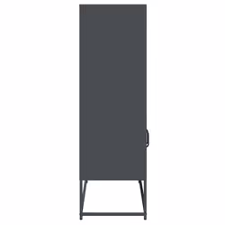 vidaXL Highboard Black 68x39x123 cm Steel sideboard side cabinet - anthracite - Additional view 6