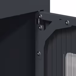 vidaXL Highboard Black 68x39x123 cm Steel sideboard side cabinet - anthracite - Additional view 9