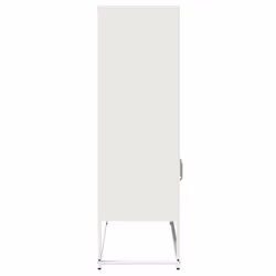 vidaXL Highboard Black 68x39x123 cm Steel sideboard side cabinet - white - Additional view 6