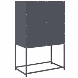 vidaXL Highboard Pink 68x39x107 cm Steel sideboard side cabinet - anthracite - Additional view 7