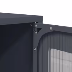 vidaXL Highboard Pink 68x39x107 cm Steel sideboard side cabinet - anthracite - Additional view 9