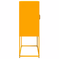 vidaXL Highboard Pink 68x39x107 cm Steel sideboard side cabinet - mustard yellow - Additional view 6
