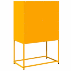 vidaXL Highboard Pink 68x39x107 cm Steel sideboard side cabinet - mustard yellow - Additional view 7