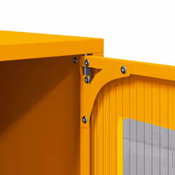 vidaXL Highboard Pink 68x39x107 cm Steel sideboard side cabinet - mustard yellow - Additional view 9