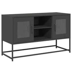 vidaXL TV Cabinet Anthracite 100.5x39x60.5 cm Steel TV stand TV sideboard - black, 100.5 cm