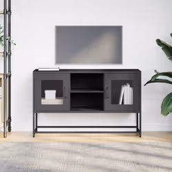 vidaXL TV Cabinet Anthracite 100.5x39x60.5 cm Steel TV stand TV sideboard - black, 100.5 cm