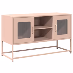 vidaXL TV Cabinet Anthracite 100.5x39x60.5 cm Steel TV stand TV sideboard - pink, 100.5 cm
