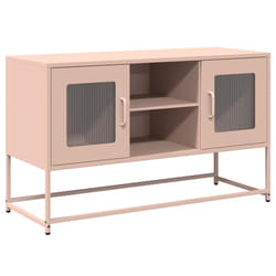 vidaXL TV Cabinet Anthracite 100.5x39x60.5 cm Steel TV stand TV sideboard - pink, 100.5 cm