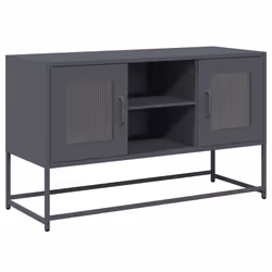 vidaXL TV Cabinet Anthracite 100.5x39x60.5 cm Steel TV stand TV sideboard - anthracite, 100.5 cm