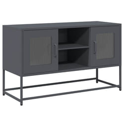 vidaXL TV Cabinet Anthracite 100.5x39x60.5 cm Steel TV stand TV sideboard - anthracite, 100.5 cm