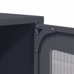 vidaXL TV Cabinet Anthracite 100.5x39x60.5 cm Steel TV stand TV sideboard - anthracite, 100.5 cm - Additional view 9