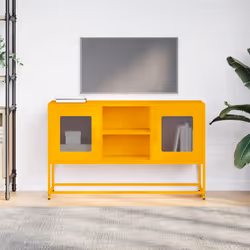 vidaXL TV Cabinet Anthracite 100.5x39x60.5 cm Steel TV stand TV sideboard - mustard yellow, 100.5 cm