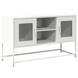 vidaXL TV Cabinet Anthracite 100.5x39x60.5 cm Steel TV stand TV sideboard - white, 100.5 cm