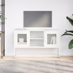 vidaXL TV Cabinet Anthracite 100.5x39x60.5 cm Steel TV stand TV sideboard - white, 100.5 cm