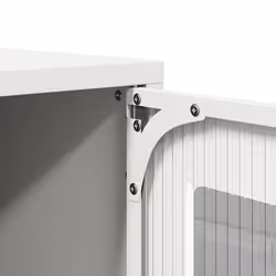vidaXL TV Cabinet Anthracite 100.5x39x60.5 cm Steel TV stand TV sideboard - white, 100.5 cm - Additional view 9
