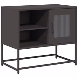 vidaXL TV Cabinet Anthracite 100.5x39x60.5 cm Steel TV stand TV sideboard - black, 68 cm