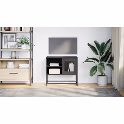 vidaXL TV Cabinet Anthracite 100.5x39x60.5 cm Steel TV stand TV sideboard - black, 68 cm
