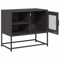 vidaXL TV Cabinet Anthracite 100.5x39x60.5 cm Steel TV stand TV sideboard - black, 68 cm - Additional view 5