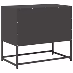 vidaXL TV Cabinet Anthracite 100.5x39x60.5 cm Steel TV stand TV sideboard - black, 68 cm - Additional view 7