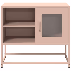 vidaXL TV Cabinet Anthracite 100.5x39x60.5 cm Steel TV stand TV sideboard - pink, 68 cm - Additional view 4