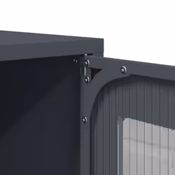 vidaXL TV Cabinet Anthracite 100.5x39x60.5 cm Steel TV stand TV sideboard - anthracite, 68 cm - Additional view 10