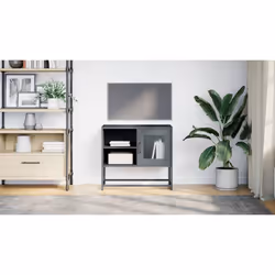 vidaXL TV Cabinet Anthracite 100.5x39x60.5 cm Steel TV stand TV sideboard - anthracite, 68 cm